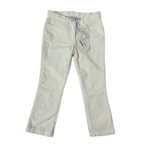 Girl pants Sz. 3T NWT Boutique C De C Corduroy Ivory zip button adjustable waist